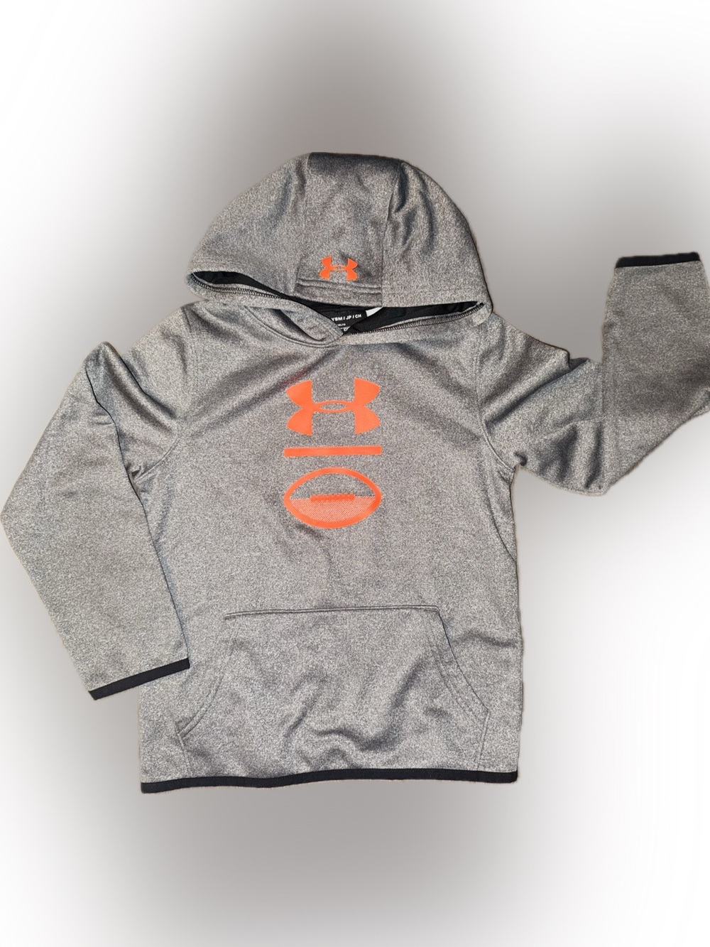 ☀️Under Armour Gray Hoodie with Orange Accent, YSM
